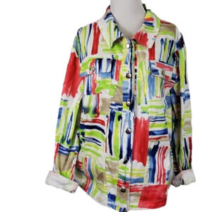 ERIN London Water color button up coat